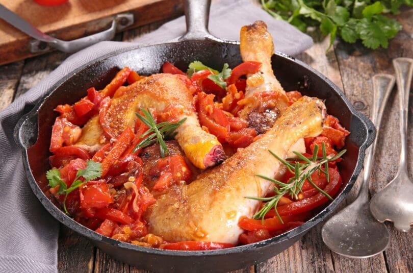 Poulet à la basquaise