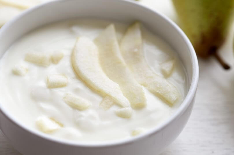Verrine lactée à la poire