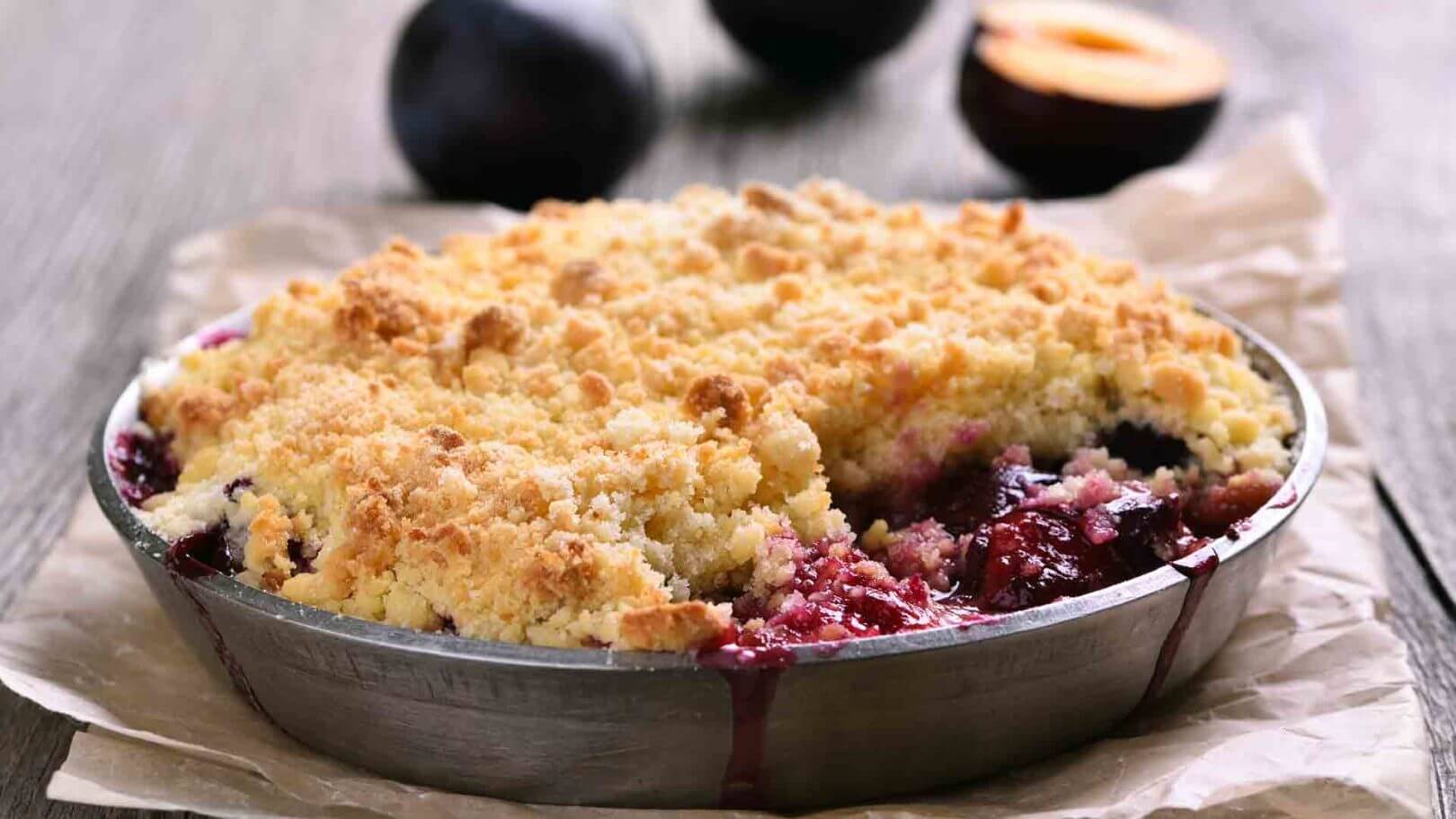 Crumble pommes-prunes