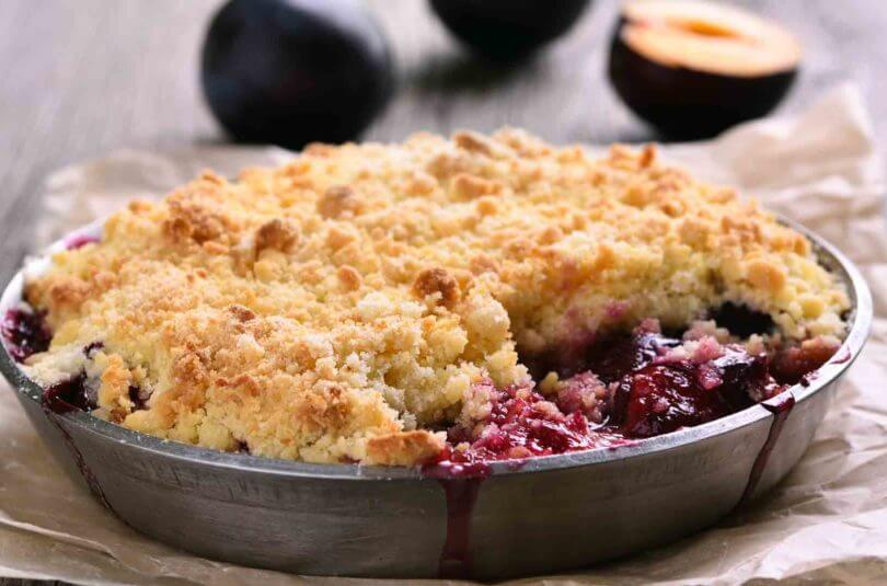 Crumble pommes-prunes