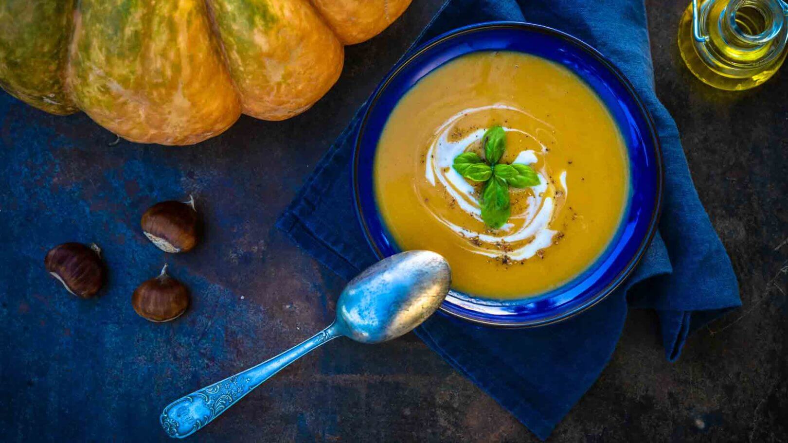 Velouté de potiron & châtaignes