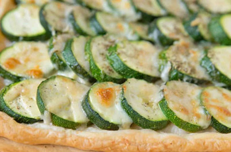 Tarte tatin aux courgettes et vinaigre balsamique