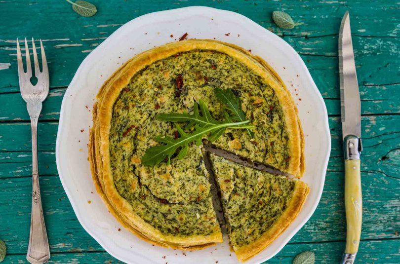 Tarte épinards poulet