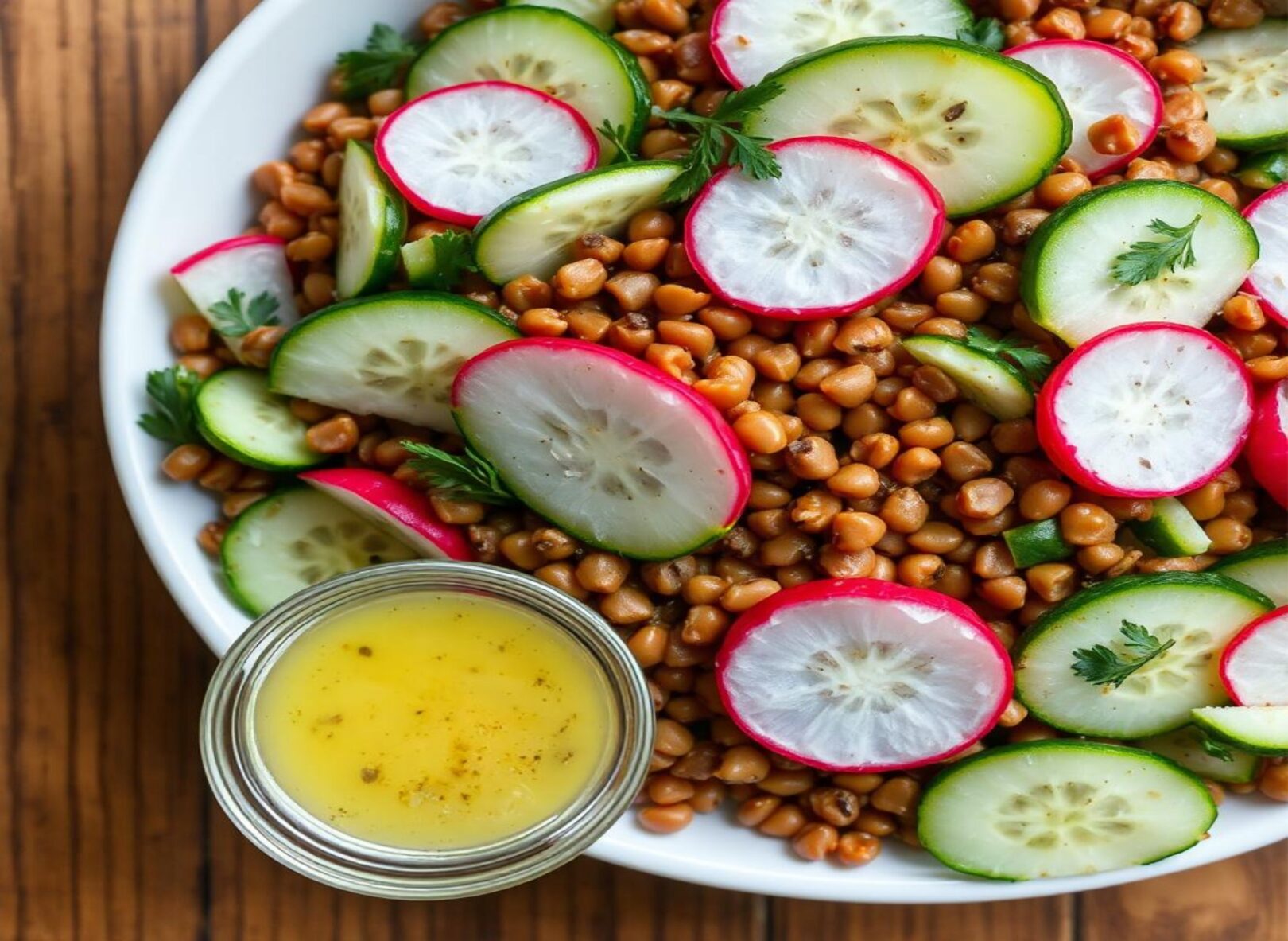 Salade de lentilles au chèvre