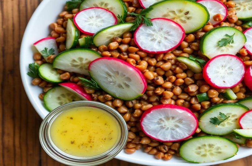 Salade de lentilles au chèvre