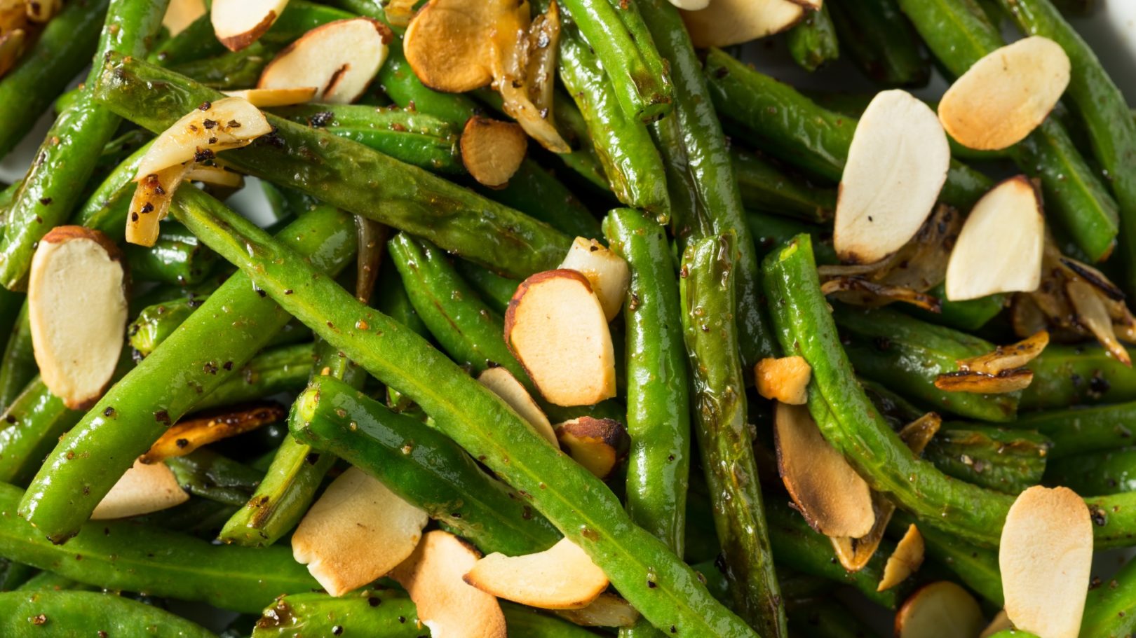 Salade de haricots verts aux amandes
