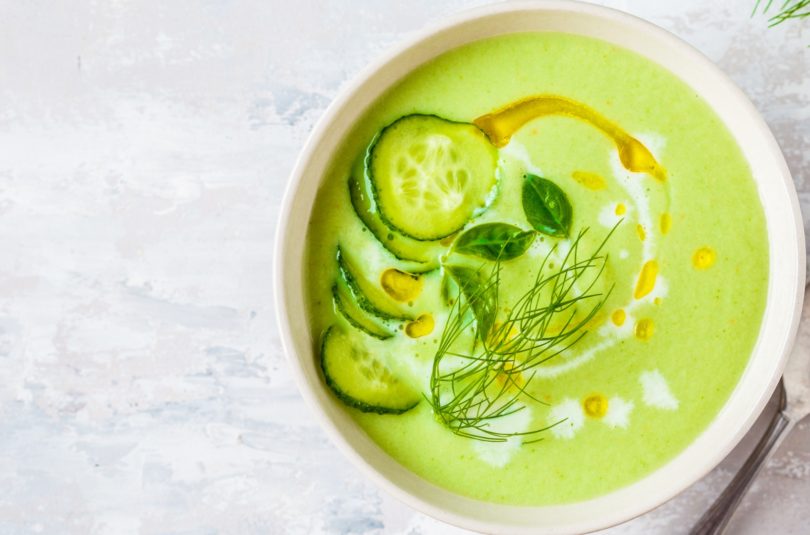 Soupe froide de concombre
