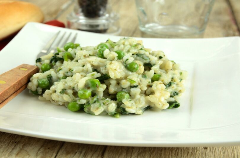 Risotto aux petits pois pour bébé