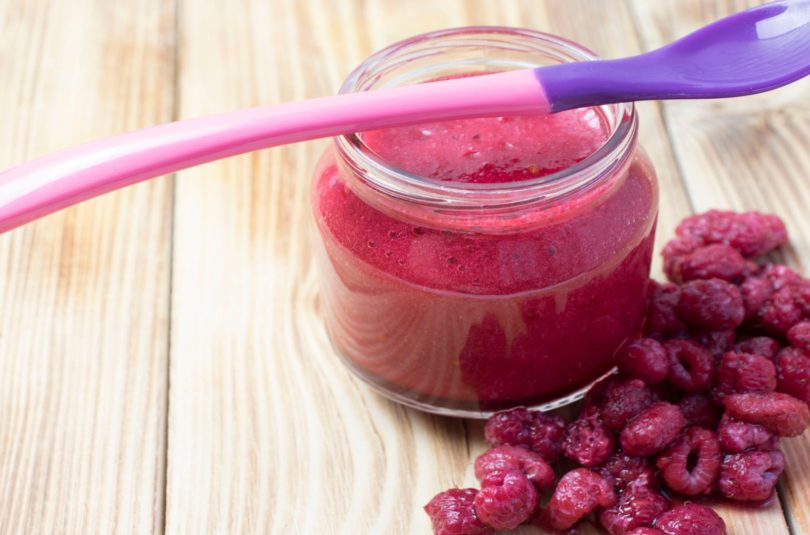 Compote de framboises pour bébé