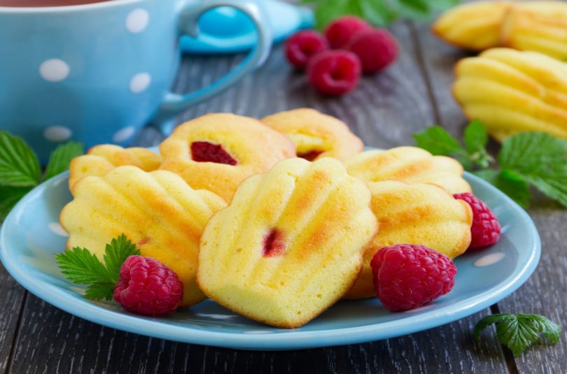 Madeleines aux framboises pour bébé