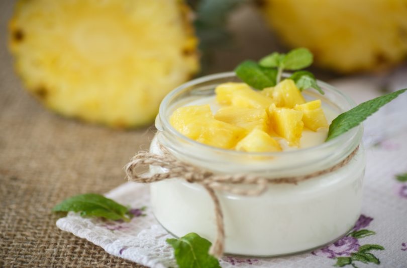 Yaourt nature à l’ananas