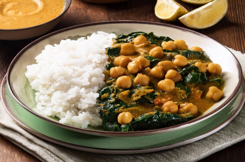 Epinard pois chiche Curry d’épinards et pois chiches pour bébé et toute la famille