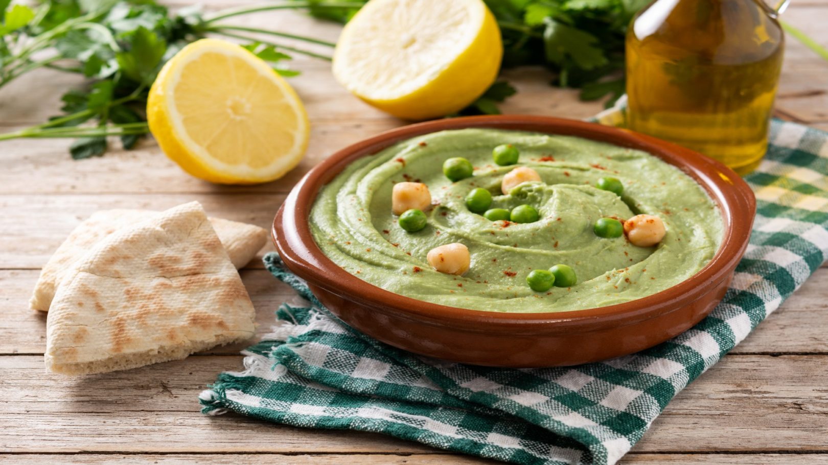 Houmous de petits pois pour bébé