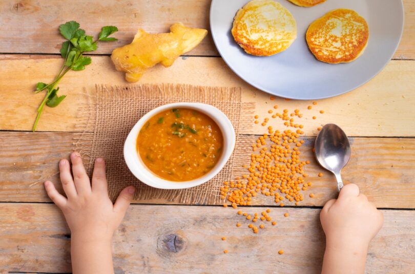 Galettes de lentilles corail pour bébé