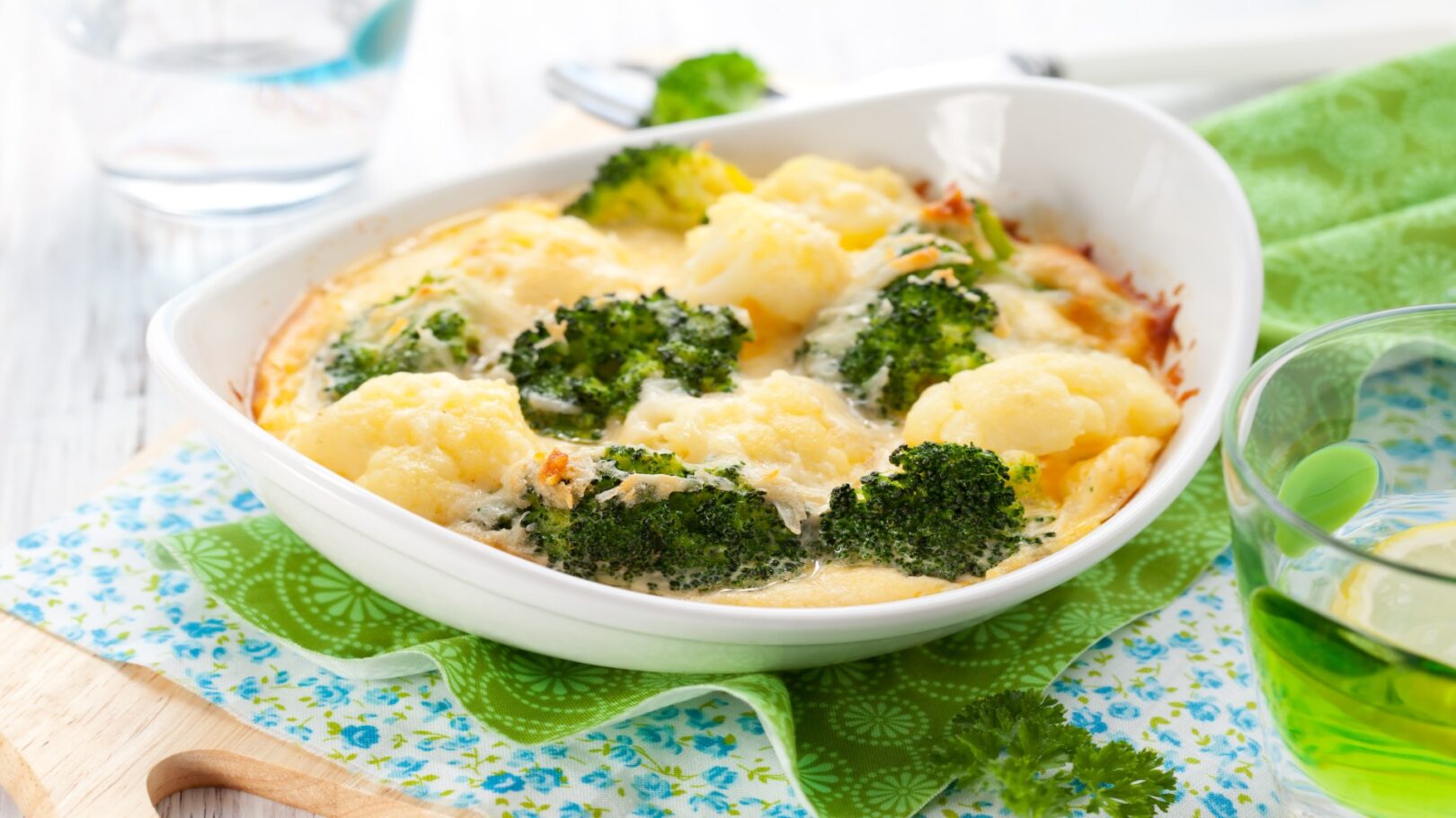 Gratin de chou-fleur et brocoli