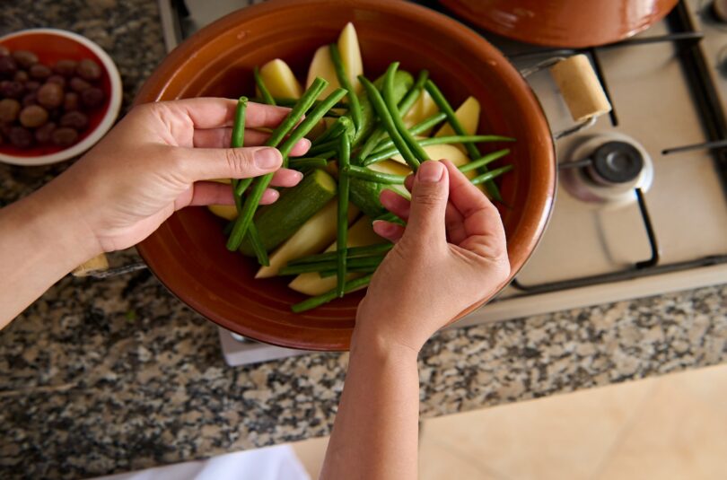 tajine de haricots verts Tajine de haricots verts