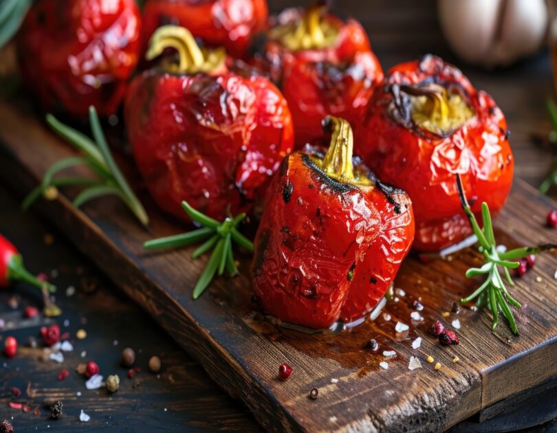 Poivrons rôtis au four