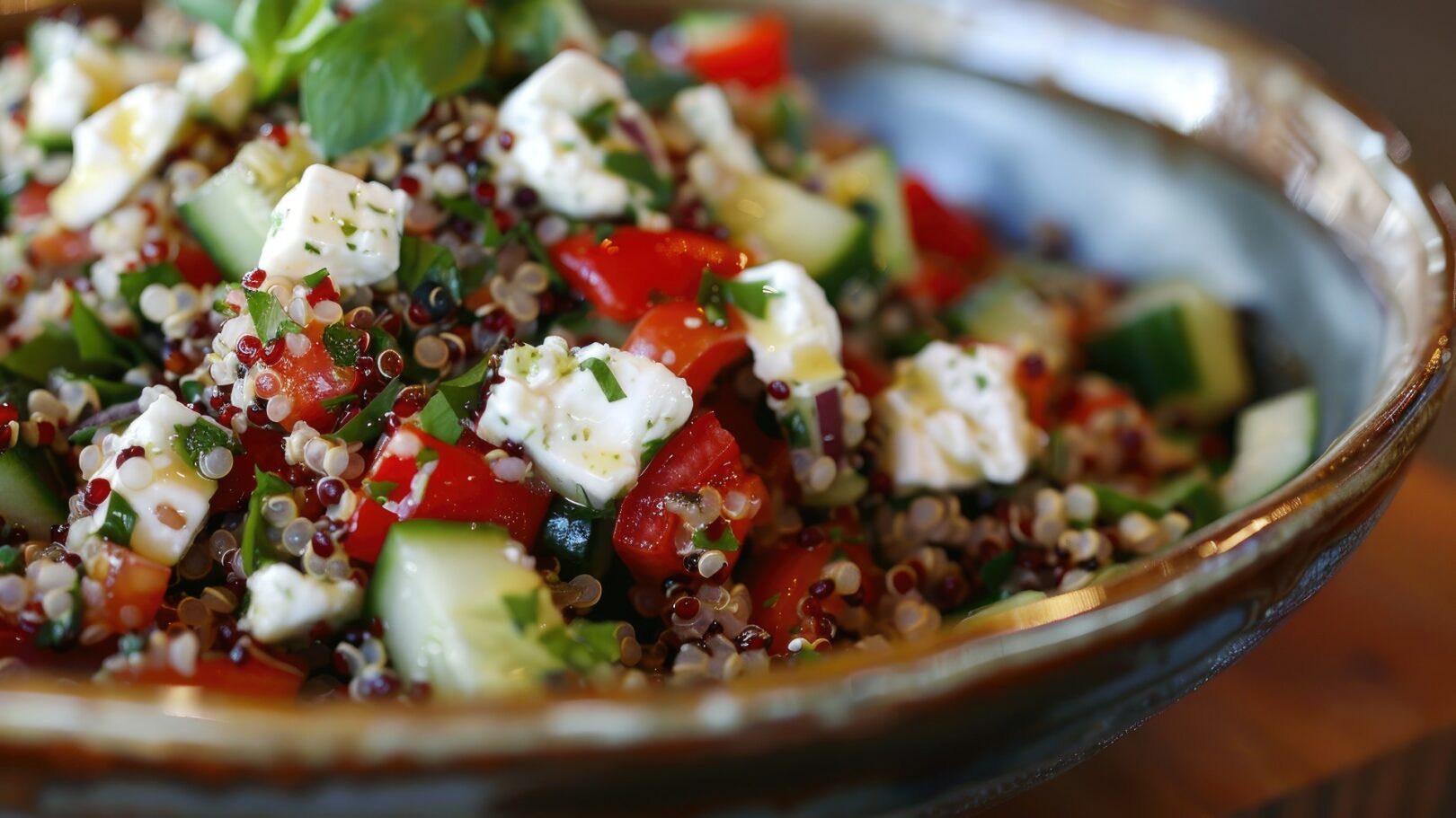Salade de poivron quinoa et feta