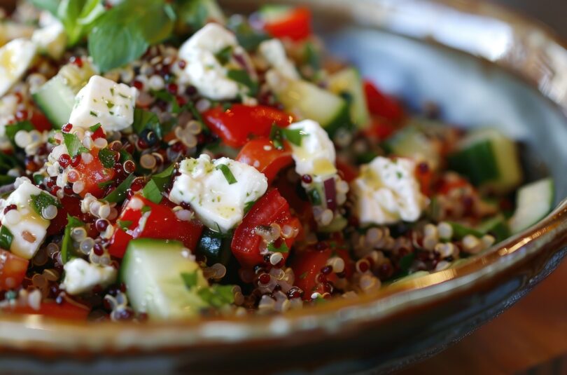 Salade de poivron quinoa et feta