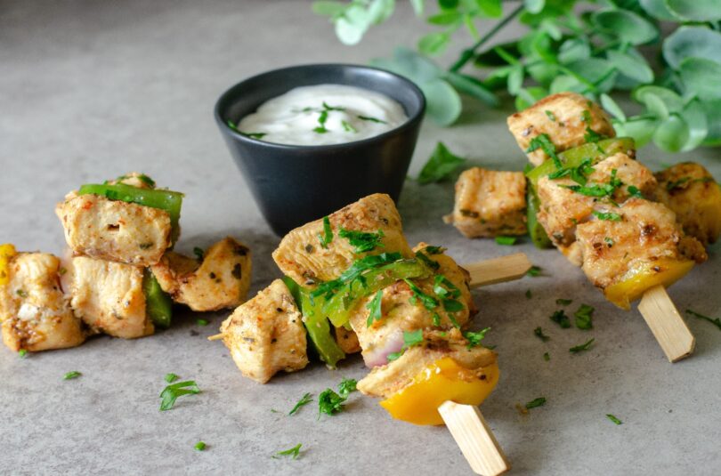Poulet chich taouk (brochettes de poulet à la libanaise)